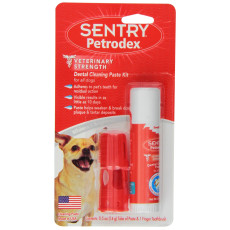 Petrodex Dental Cleaning Paste Kit for all Dogs 亮白潔齒膏連手指套一件